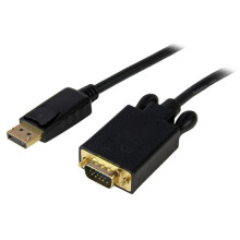 StarTech.com 6 ft DisplayPort to VGA Adapter Converter Cable - DP to VGA 1920x1200 - Black video cable adapter