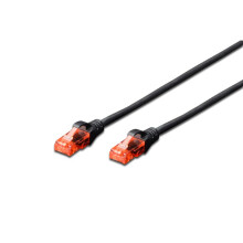 Digitus CAT6 U/UTP 3m 3m Cat6 U/UTP (UTP) Black,Red