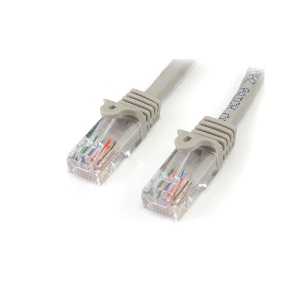 StarTech.com Cat5e Patch Cable with Snagless RJ45 Connectors - 5 m, Grey