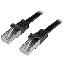 Netzwerkkabel Cat6 geschirmt S/FTP ohne Haken 2 m - STARTECH - Schwarz