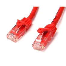 Cable de red Cat6 Gigabit UTP sin gancho de 5m - STARTECH - Rojo