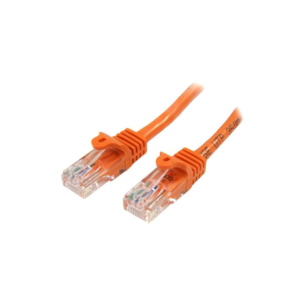 StarTech.com 45PAT50CMOR 0.5m Cat5e U/UTP (UTP) Orange networking cable