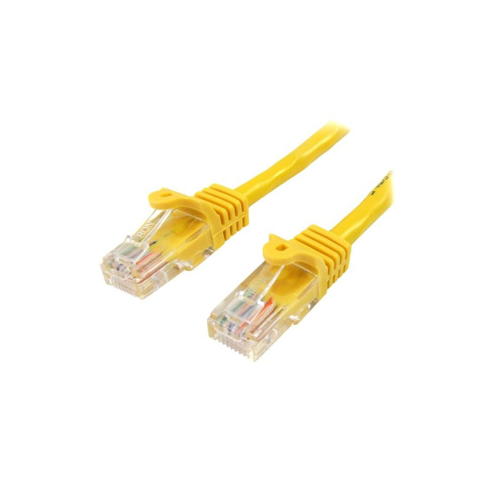 StarTech.com 45PAT50CMYL 0.5m Cat5e U/UTP (UTP) Yellow networking cable