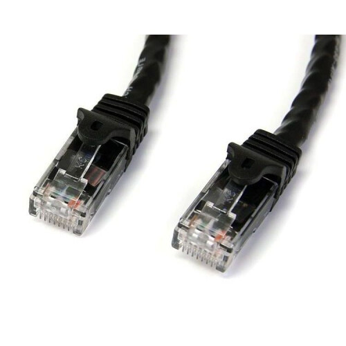 StarTech.com StarTech.com 1m Black Gigabit Snagless RJ45 UTP Cat6 Patch Cable - 1 m Patch Cord