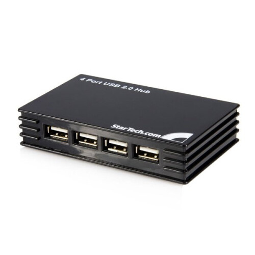 StarTech.com Konzentrator (Hub) - STARTECH.COM - 4-Port Kompakt Schwarz USB 2.0 - Erweiterung für Desktop-Computer