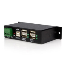 Industriële USB 2.0-hub met 4 poorten - STARTECH - Wandmontage / op DIN-rail