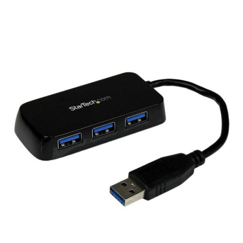 StarTech.com StarTech.com Portable 4 Port SuperSpeed Mini USB 3.0 Hub - Black