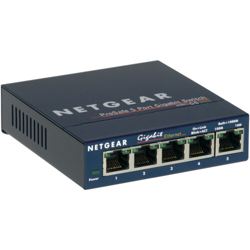 Netgear Netgear GS105 Unmanaged Gigabit Ethernet (10/100/1000) Blue