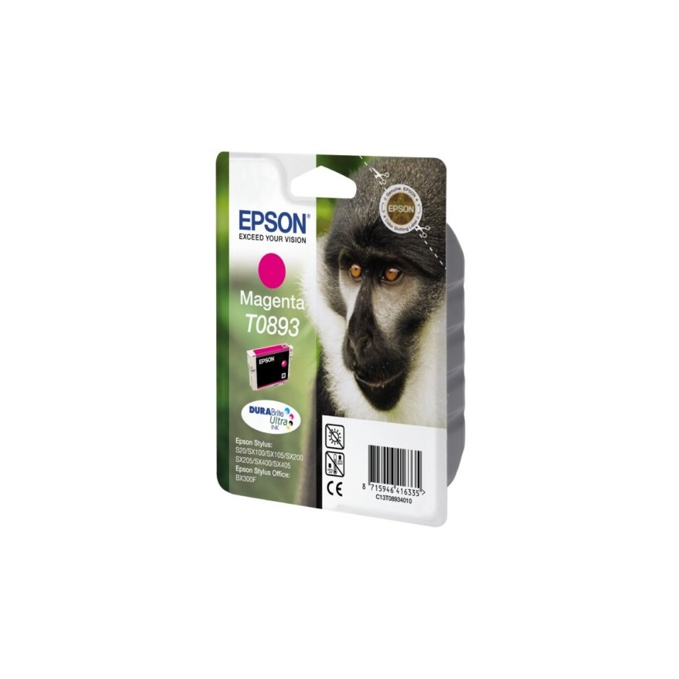 Epson Monkey Singlepack Magenta T0893 DURABrite Ultra Ink - Image 6