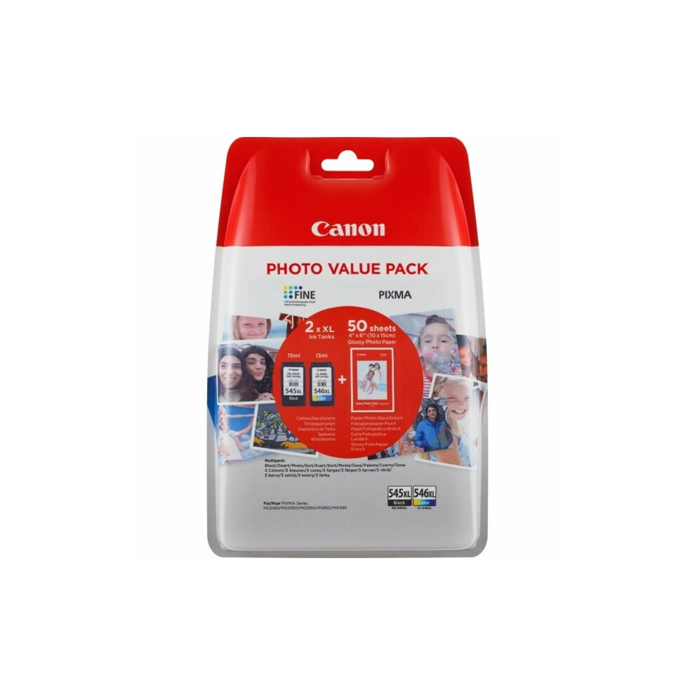 Canon PG545XL Black & CL546XL Colour Ink Cartridge Photo Value Pack - Image 7