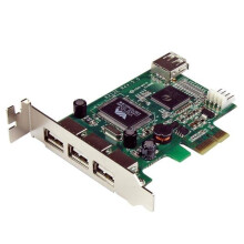 4-porttinen USB 2.0 PCIe -ohjainkortti - USB PCI-E -sovitin - 3x ulkoinen USB A - 1x sisäinen USB A - PEXUSB4DP
