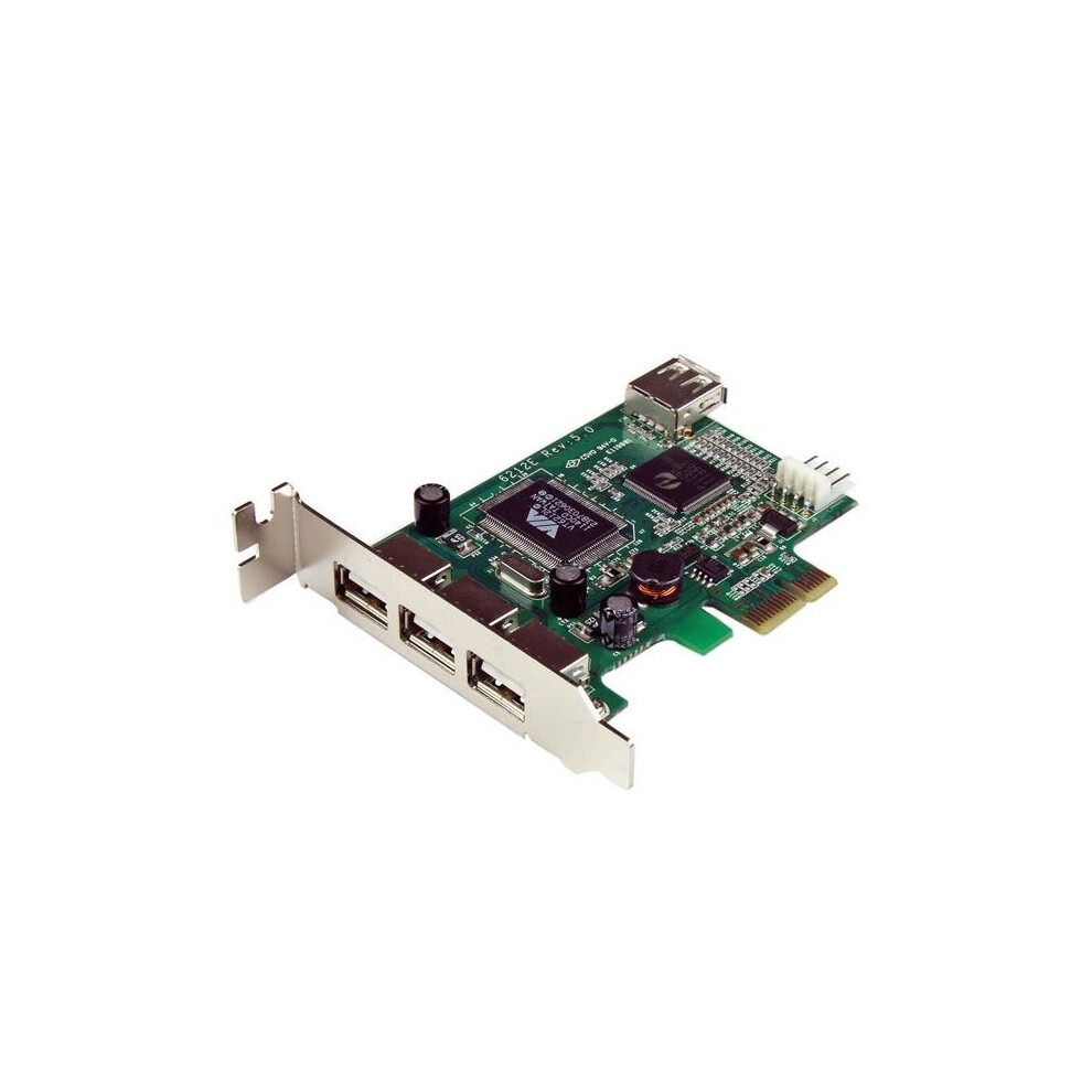 StarTech.com 4 Port PCI Express Low Profile High Speed USB Card