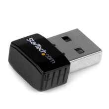 Adaptador de red inalámbrico STARTECH Mini USB 2.0 N 300Mb / sy 2.4GHz - Llave USB 802.11n WiFi - Tarjeta de red inalámbrica N - Negro