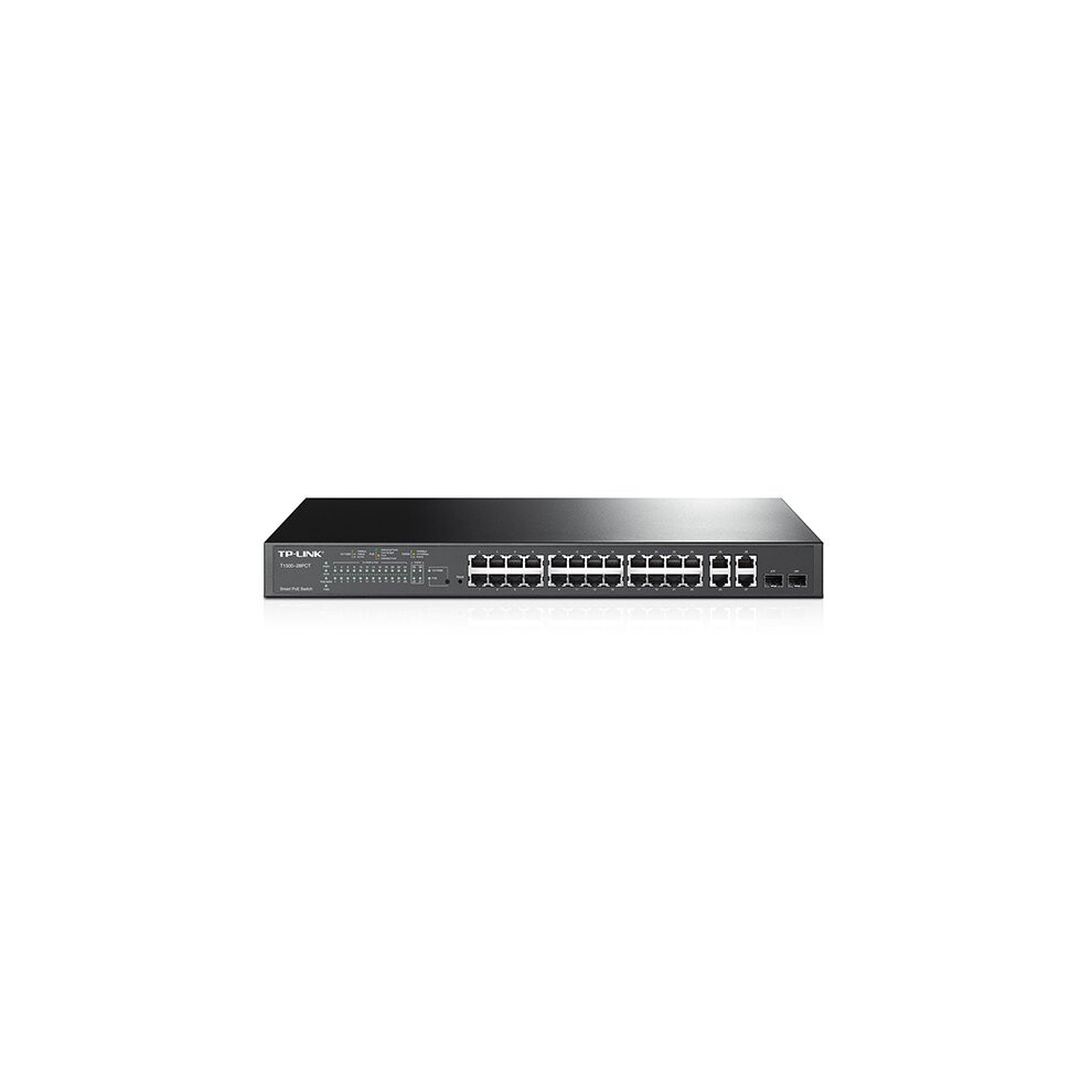 Tp-Link T1500-28Pct Managed Network Switch L2 Fast Ethernet (10/100) Power Over Ethernet (Poe) 1U Network Switch Black 6935364092603