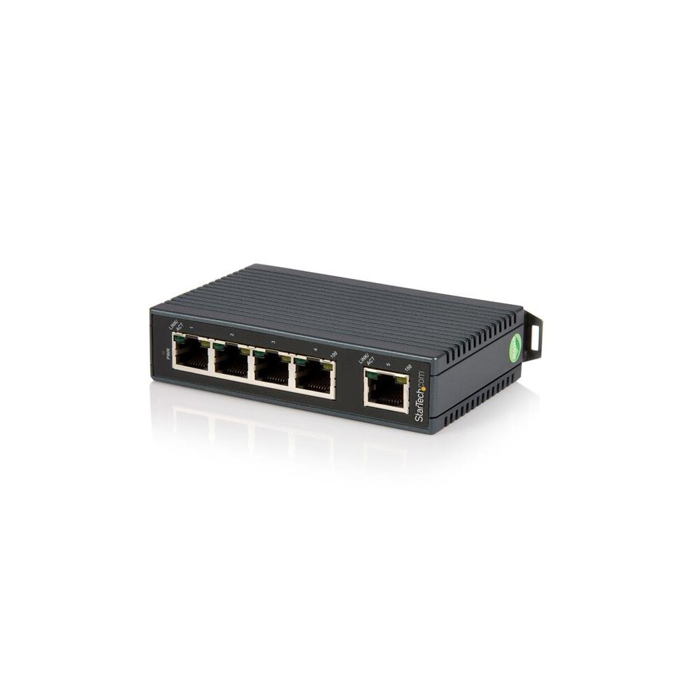 StarTech.com 5-port industrial Ethernet switch - DIN rail mountable