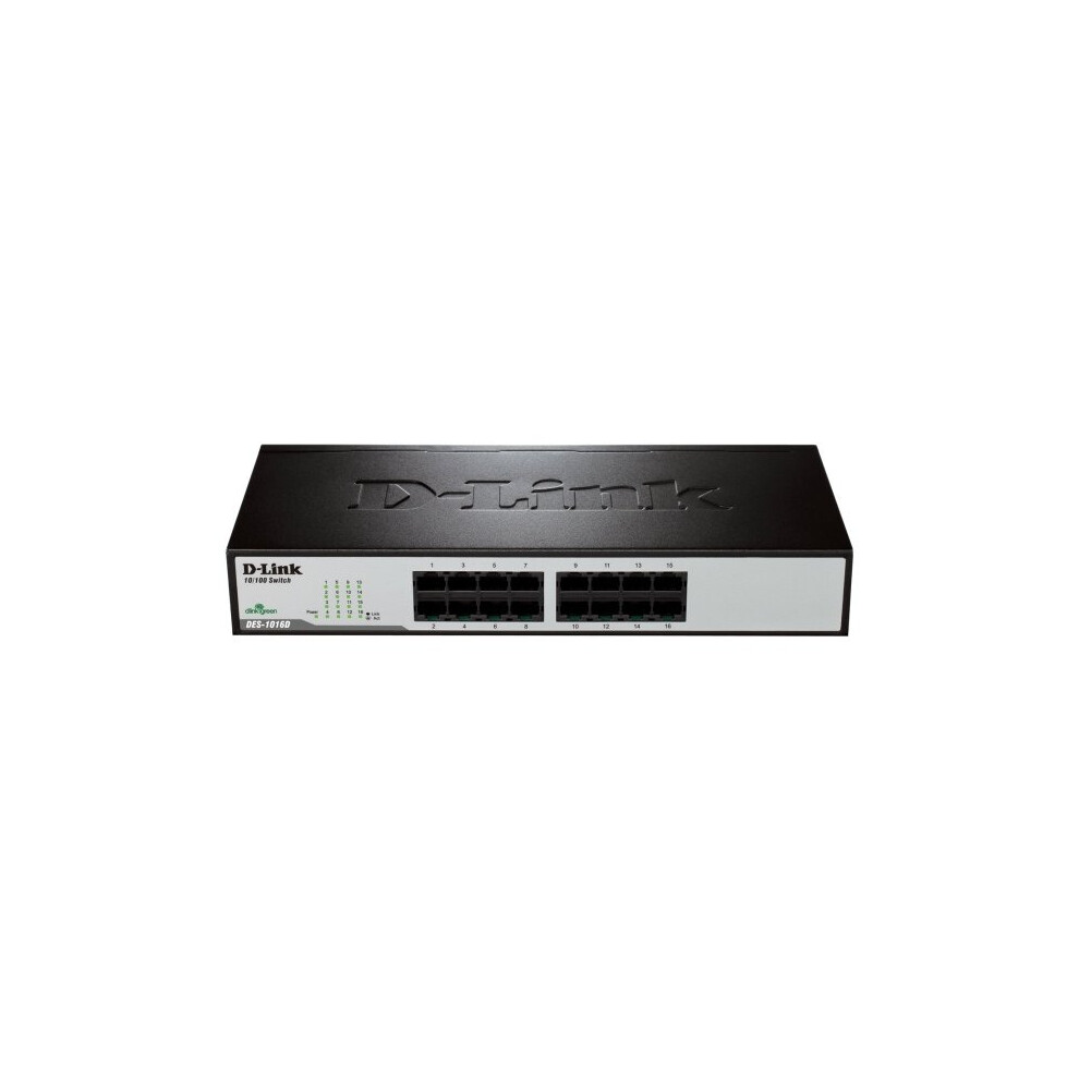 D-Link DES-1016D Unmanaged Fast Ethernet (10/100) Black