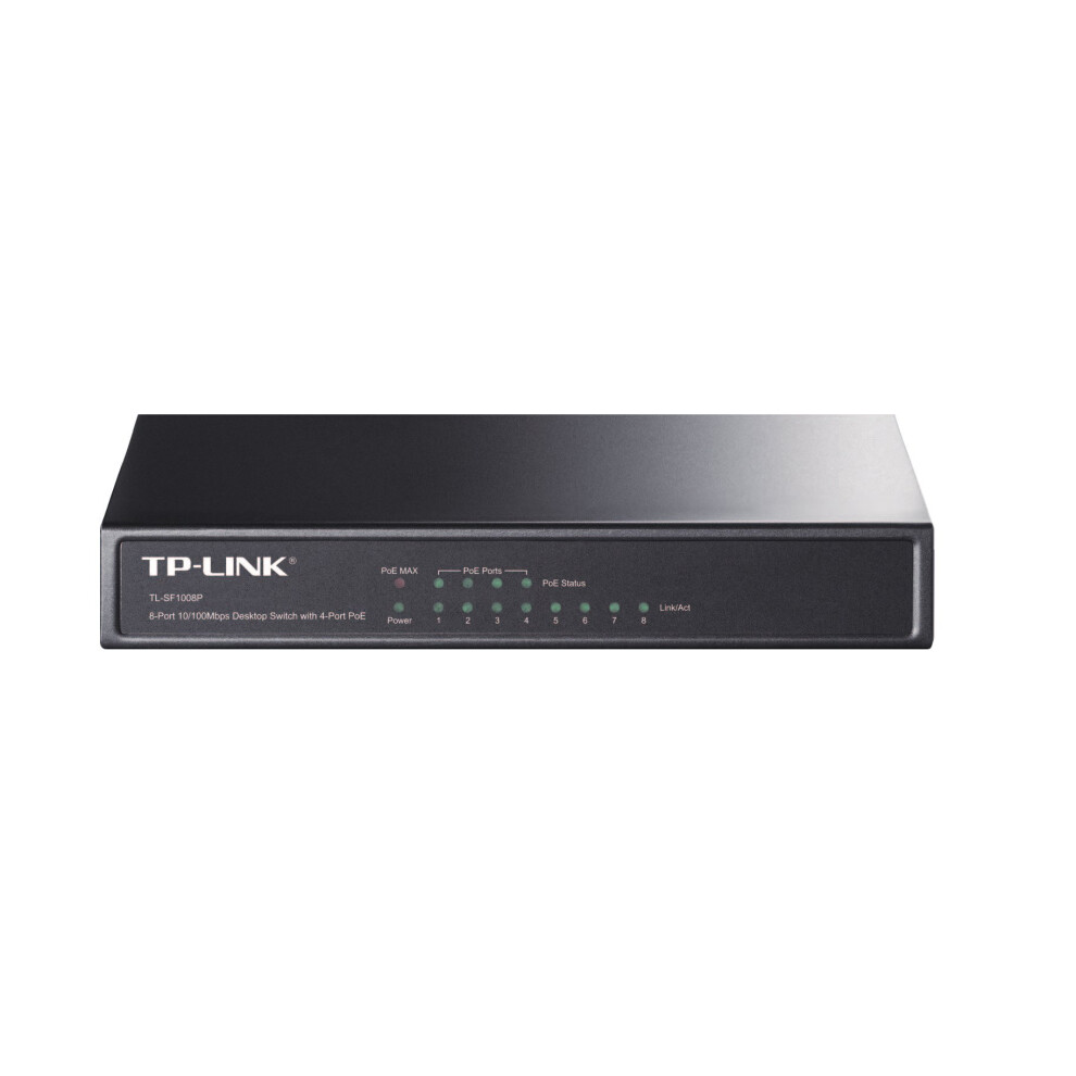 TP-LINK 8-port 10/100 PoE Switch Unmanaged Power over Ethernet (PoE) Black