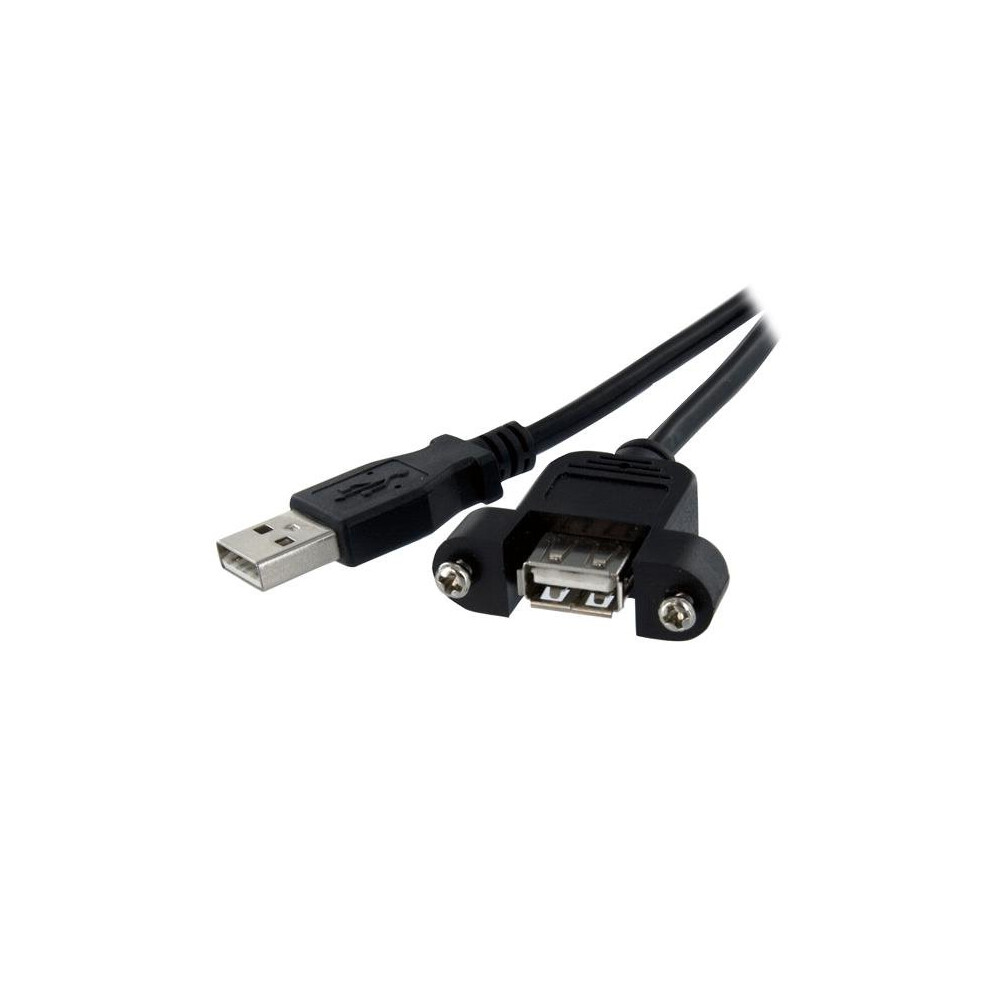 StarTech.com 1 ft Panel Mount USB Cable A to A - F/M