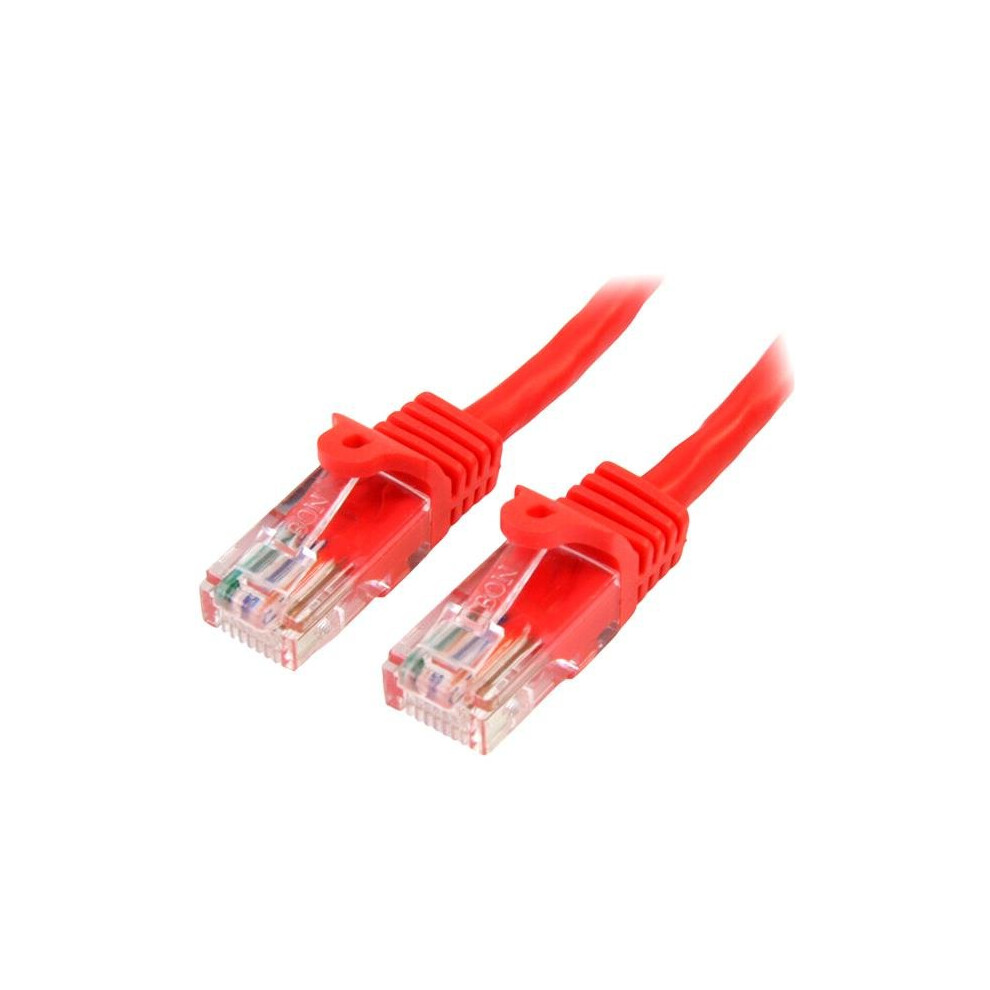 StarTech.com 45PAT5MRD 5m Cat5e U/UTP (UTP) Red networking cable