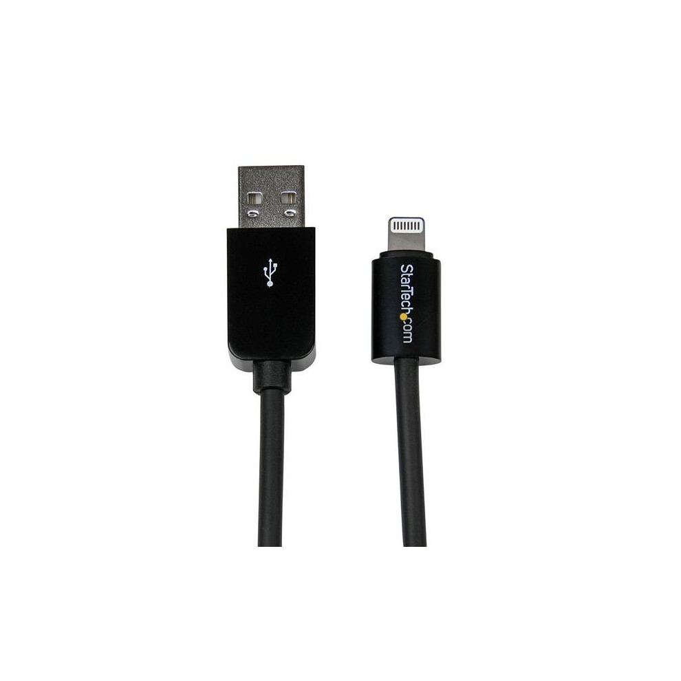StarTech.com 1m (3ft) Black Apple 8-pin Lightning Connector to USB Cable for iPhone / iPod / iPad