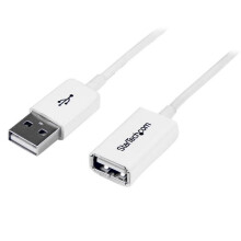 Câble Rallonge USB - STARTECH - 1 m - Blanc - Double blindage - Moulé