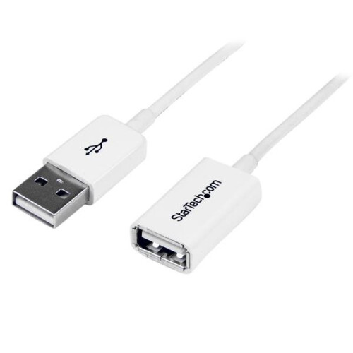 StarTech.com Câble Rallonge USB - STARTECH - 1 m - Blanc - Double blindage - Moulé