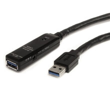 Rallonge USB 3.0 active de 5 m - STARTECH - Adaptateur secteur inclus - Noir