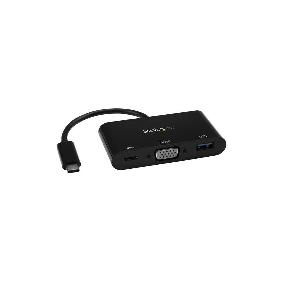 Startech.com Usb-C To Vga Multifunction Adapter With Power Delivery And Usb-A Port