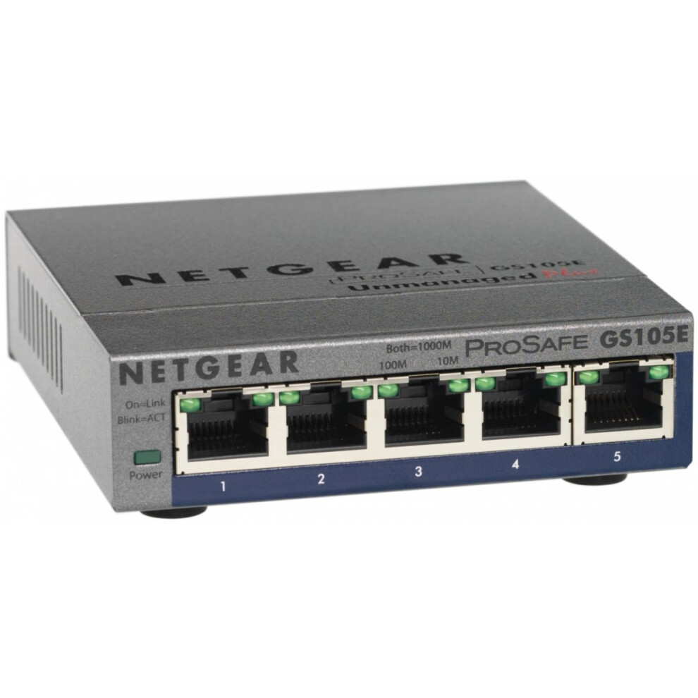 Netgear GS105E Unmanaged L2/L3 Gigabit Ethernet (10/100/1000) Grey