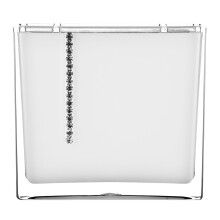 Acrylic Toothbrush Holder with Diamante Detail - White