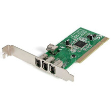 STARTECH PCI-adapterkaart naar 4 poorten FireWire400 6-pins - 1x interne FireWire 400 - 3x externe FireWire 400