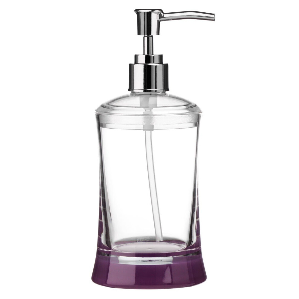 Acrylic Lotion Dispenser - Purple & Clear