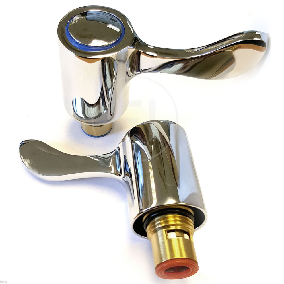 Chrome Lever Conversion Kit Replacement Basin Tap Heads