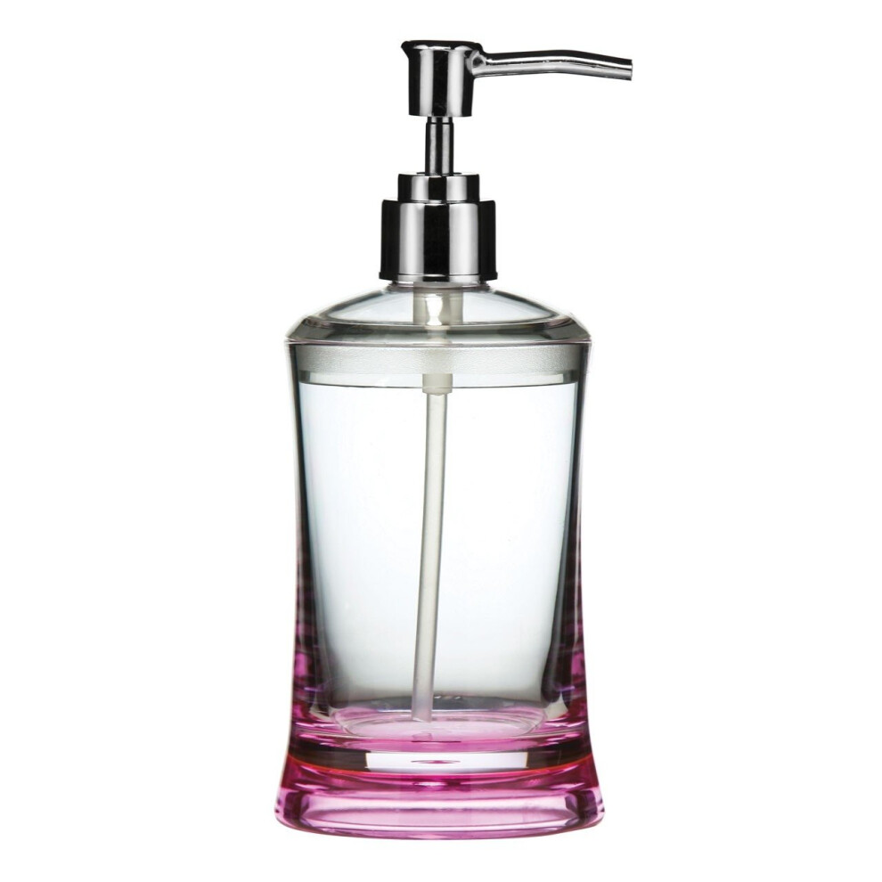 Acrylic Lotion Dispenser - Hot Pink & Clear