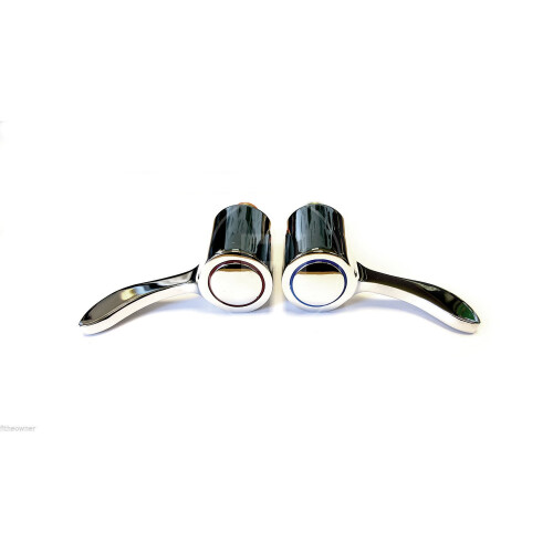 Chrome Lever Conversion Kit Replacement Basin Tap Heads 2