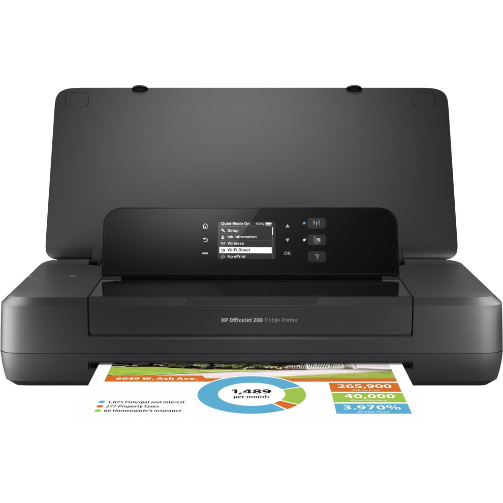HP Officejet 200 Mobile Colour 4800 x 1200DPI A4 Wi-Fi Black inkjet printer