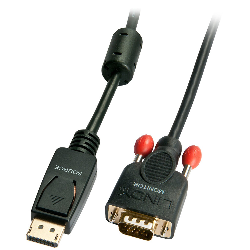 Lindy 41941 1M Displayport Vga (D-Sub) Black 4002888419413