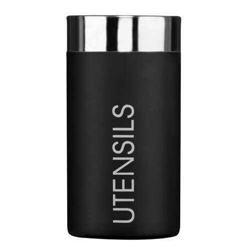 Premier Housewares Black Liberty Utensil Holder | Round Utensil Caddy