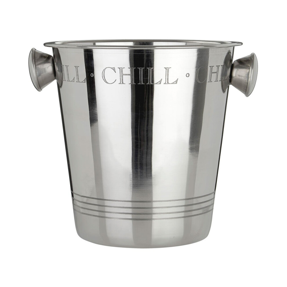 Bombay Chill Wine Cooler with Handles, Stainless Steel - Silver
