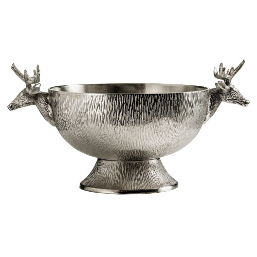 Premier Housewares Stag Punch Bowl - Nickel Finish