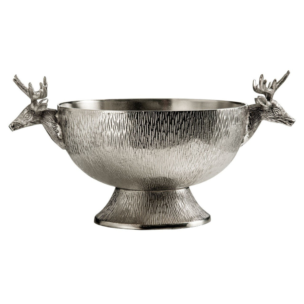 Premier Housewares Stag Punch Bowl - Nickel Finish