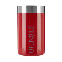 Liberty Utensil Holder - Red: Durable Stainless Steel Canister for Tidy Countertop Storage (PF-0508534)