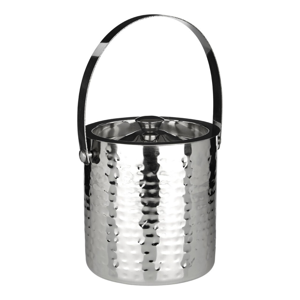 Hammered Stainless Steel Ice Bucket