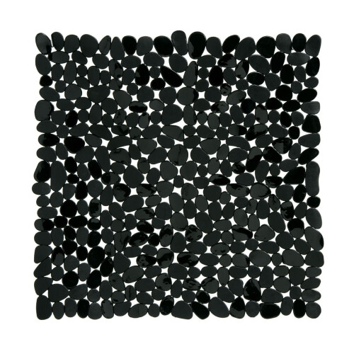 Premier Housewares Pebble Design Square PVC Bath Mat, Black