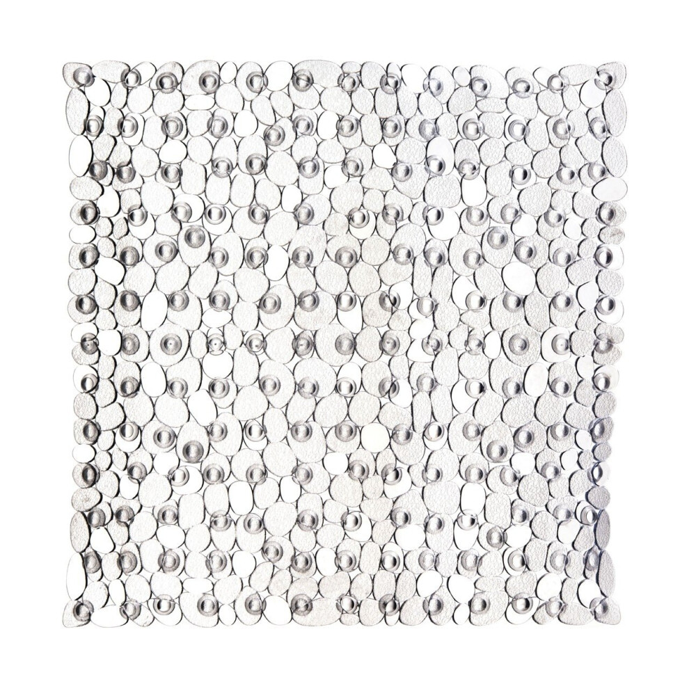 New Premier Housewares Pebble Design Square Bath Mat, Clear Pf-1605049