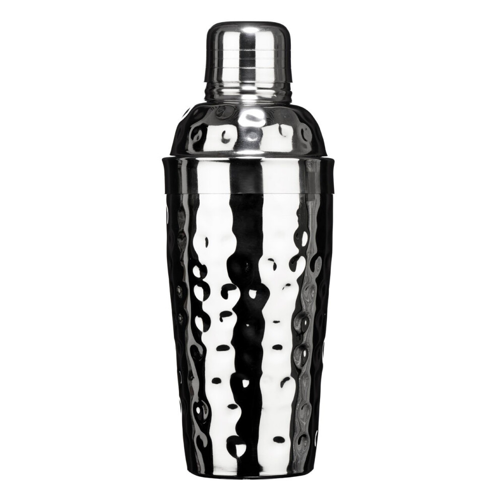 Premier Housewares Hammered Stainless Steel Cocktail Shaker, 500 Ml
