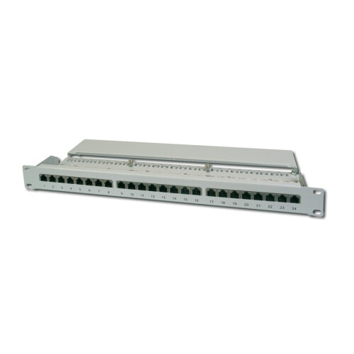 Patch panel 19" Cat.5e 24 puertos RJ45 - DIGITUS - Gris