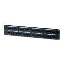 Patch panel Cat 5e de 19" 48 portas RJ45 preto - DIGITUS