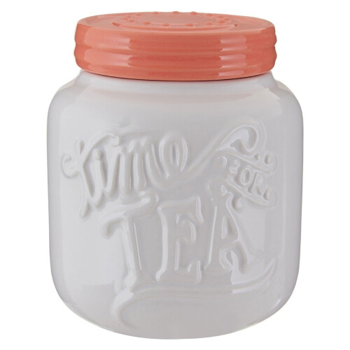 Premier Housewares Pretty Things Tea Canister - White