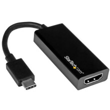 STARTECH.COM Adaptateur vidéo USB-C vers HDMI - M / F - Ultra HD 4K - Noir